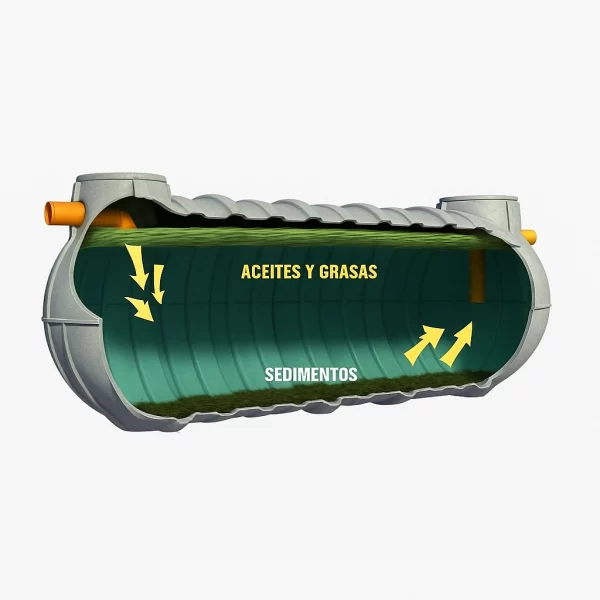 Separador de grasas de superficie depósito modular